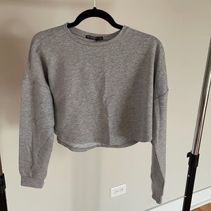 Grey Crewneck Lightweight Sweater